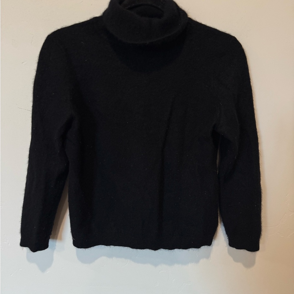 Charter Club Classic Black Turtleneck 100% Cashmere Sweater Womens Size XLP